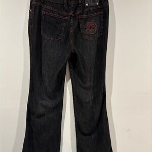 Escada Black Denim with Red Accents